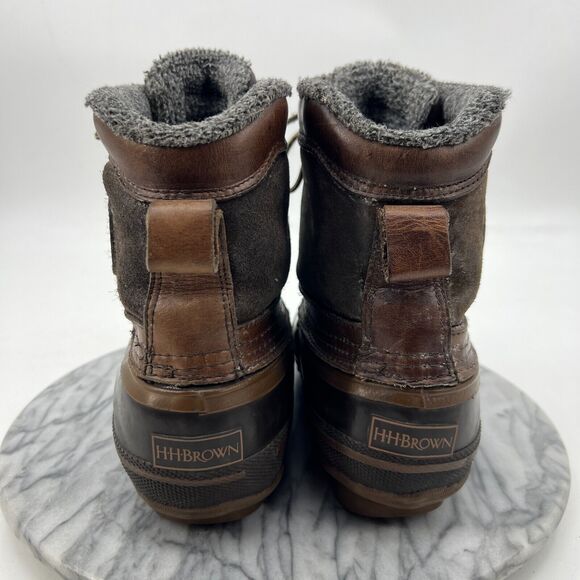 HH Brown Duck Boots Mens 7 Brown Insulated Waterproof Thinsulate Steel Shank - Picture 5 of 12